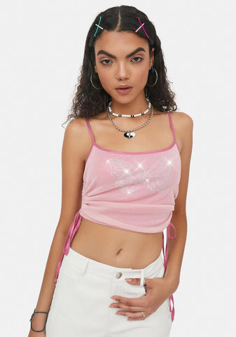 Another Wonder Rhinestone Crop Tank