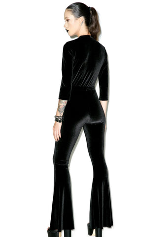 Ritchie Velvet Jumpsuit - Red