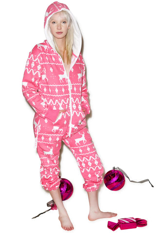 Pink Fair Isle Jumpsuit