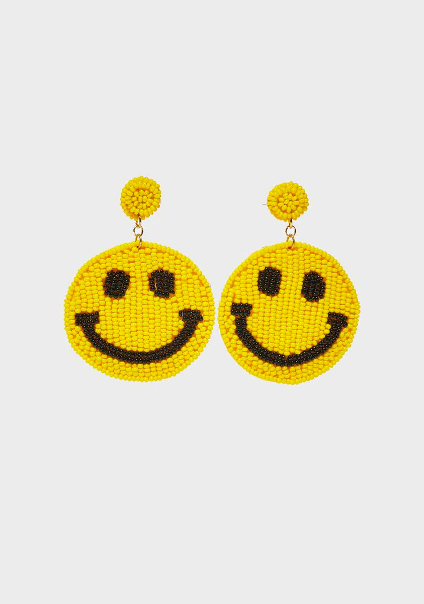 Happy Face Drop Earrings