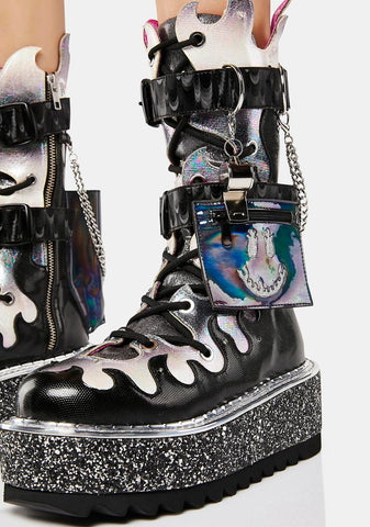 Super Hot Light Up Platform Boots