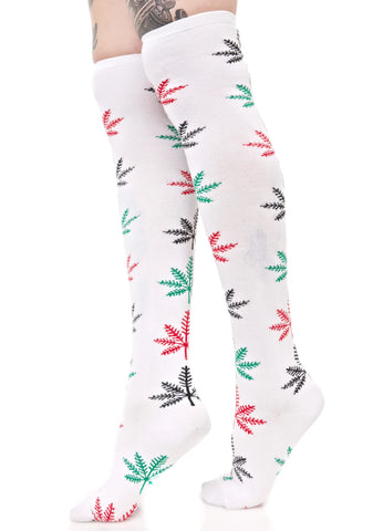 Snowflake Knee High Socks
