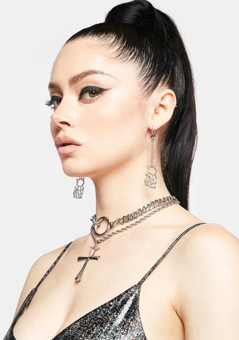 Nine Lives Drop Earrings