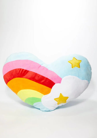 Rainbow Cloud Heart Pillow