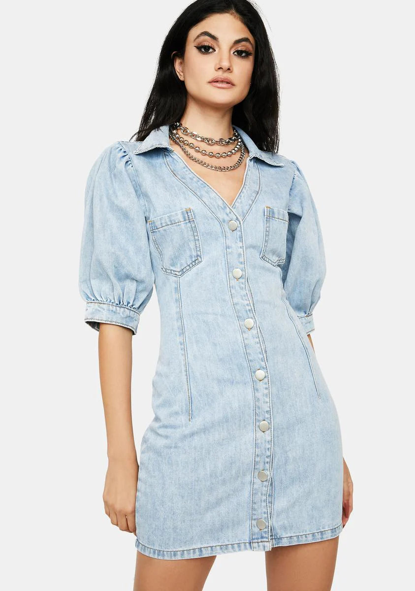Denim Real Trendsetter Denim Mini Dress