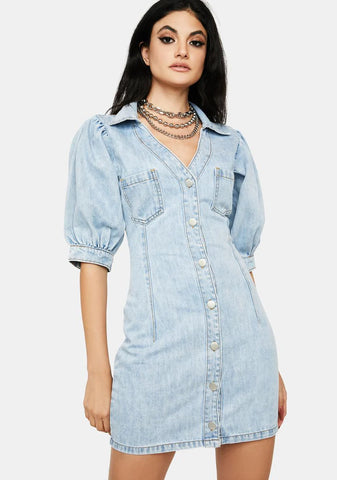Denim Real Trendsetter Denim Mini Dress