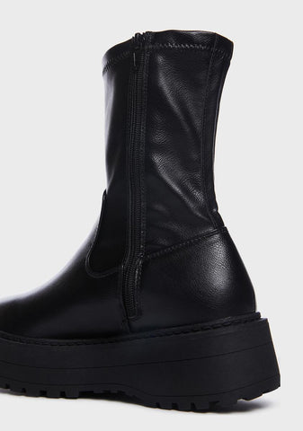 Wide Fit Pabla Platform Boots