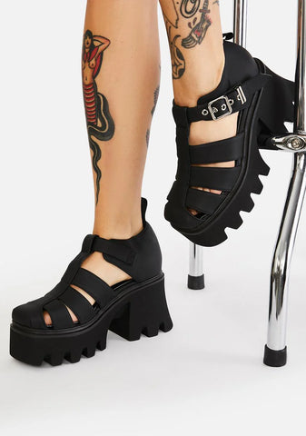 Dahlia Acting Shy Platform Sandals