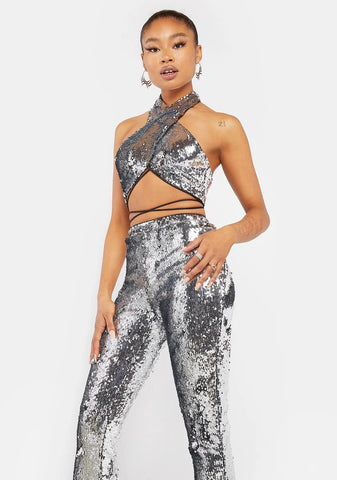 As You Please Sequin Pants Set