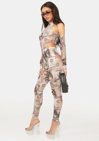 Cash Rogue Fashionista Printed Catsuit