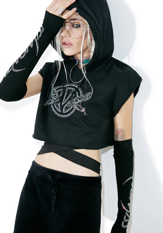 Double Trouble Cropped Hoodie