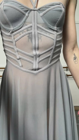 Pitch Mesh Midi Dress