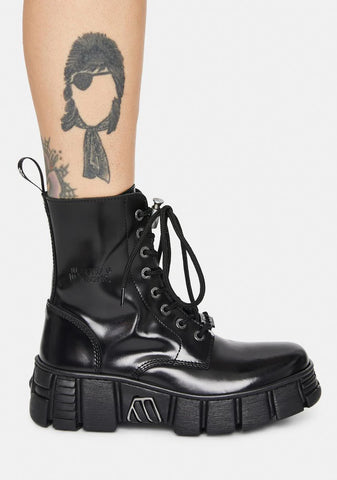 Leather Combat Boots