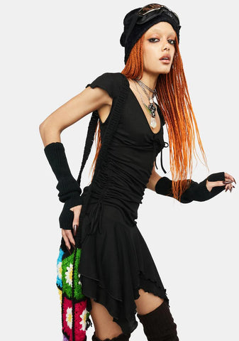 Hidden Pathways Handkerchief Dress