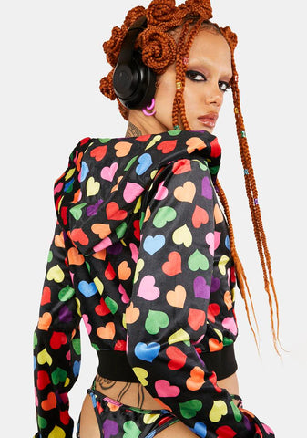 Circle Of Love Velour Hoodie