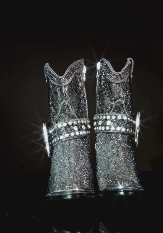 Sheriff Shine Cowboy Boots - Black