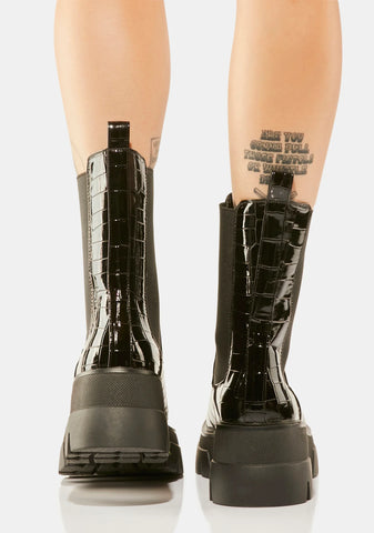 Myles Croc Chelsea Boots