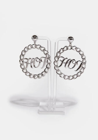 Intense Gazes Hoop Earrings