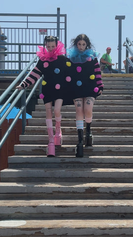 Clown Trouble Knit Sweater Set - Multi