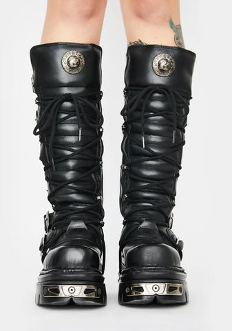 Knee High Buckle Boots