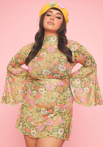 My Modern Love Bell Sleeve Dress