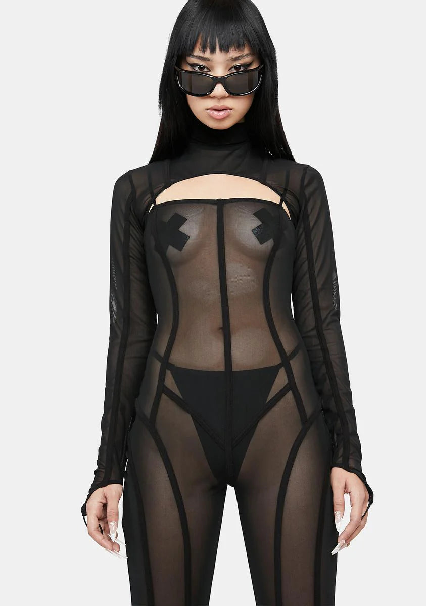 Atmosphere Mesh Catsuit Set