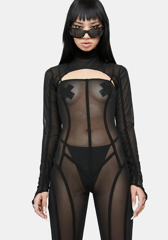 Atmosphere Mesh Catsuit Set