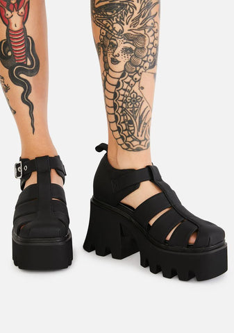 Dahlia Acting Shy Platform Sandals