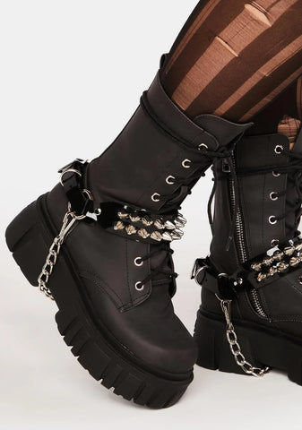 Stud And Chain Boot Strap