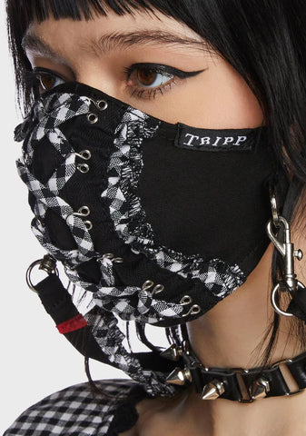 Black And White Solid Face Cover