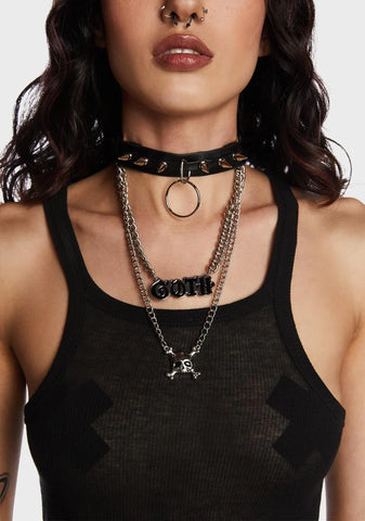 Endless Dark Layered Choker