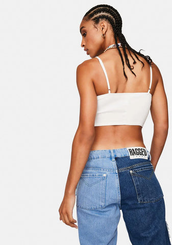 Infinite Vibes Stretch Denim Hook Eye Bustier