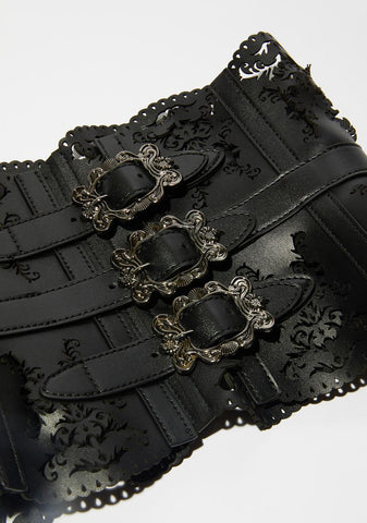Path To The Underworld Vegan Leather Corset Belt