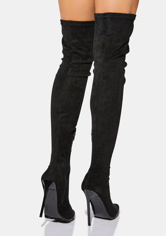 Night Deck The Halls Thigh High Boots