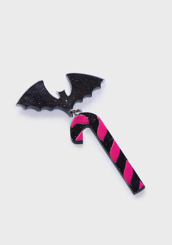 Wicked Licks Bat Earrings