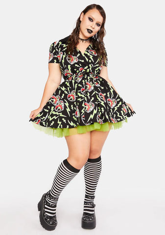 Wild Electric Love Fit N' Flare Dress