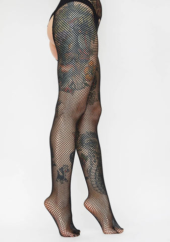 Night Take It Easy Fishnet Crotchless Tights