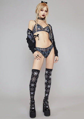 Uncharm School Mesh Lingerie Set