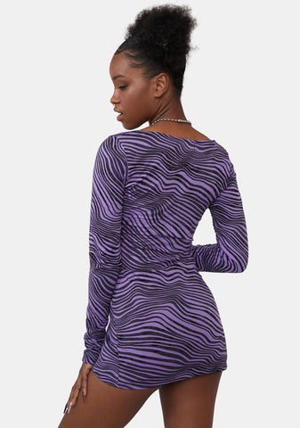 Desert Terrain Purple Delray Mini Dress