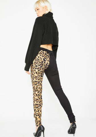 Leopard Split Leg Pants