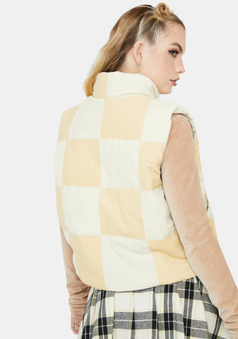 Message Read Checkered Vest
