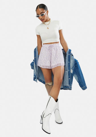 Sunday Times Ditsy High Waist Shorts