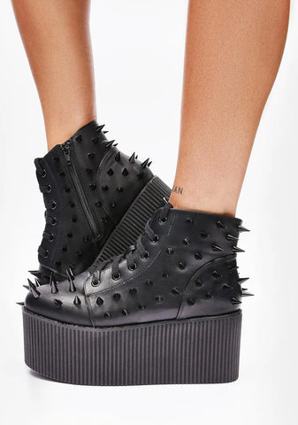 Blackout Kaos Lo Spike Platform Sneakers