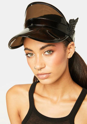 Metallic Black RetroElectric Wings Visor