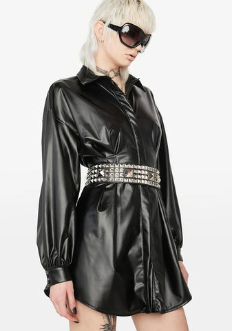 Midnight Last Minute Invite Shirt Dress