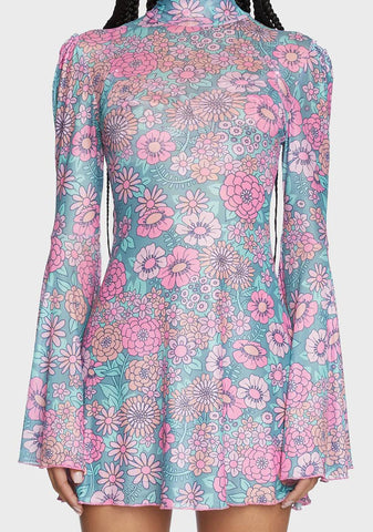 Modern Love Mini Dress - Pink/Blue