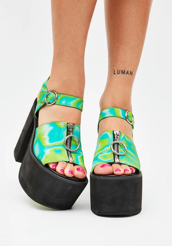 Trippy Truth Be Told Platform Sandals