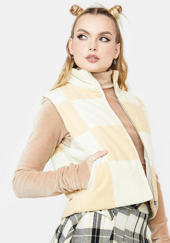 Message Read Checkered Vest