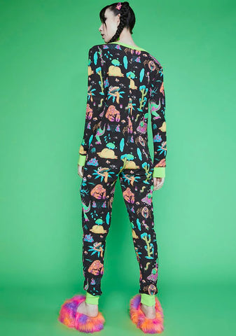 Alien Friends Thermal Onesie