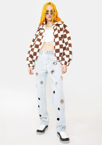 Next Move Sherpa Checkered Jacket